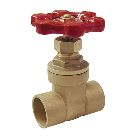 Thrifco Plumbing 1-1/2 Inch CXC Brass Gate Valve, Economy 6417017